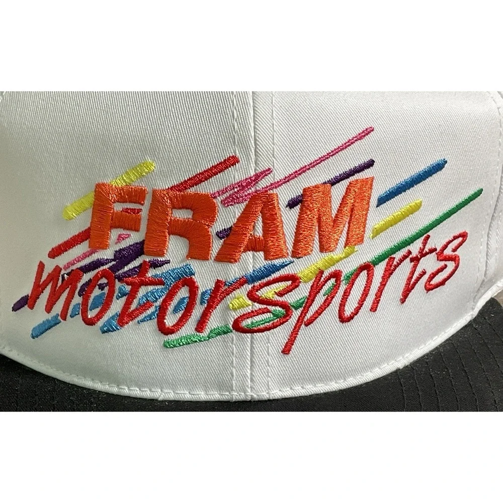 Vintage 90s FRAM MOTORSPORTS Annoco SnapBack Hat *NEW*